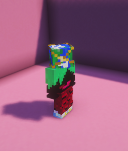 A screenshot of the Xenos Minecraft skin.