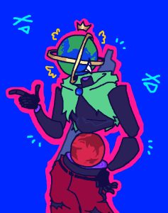 Artwork of Xenos using MS Paint.